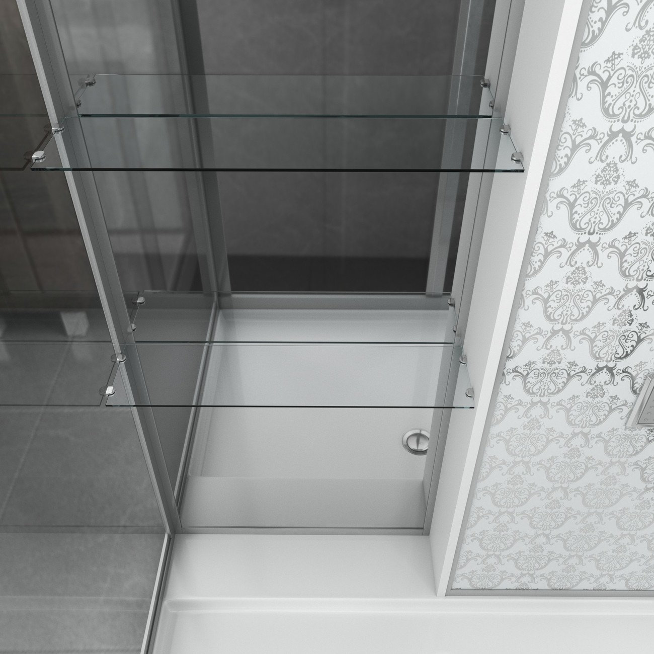 Душевая кабина Niagara Luxe NG-7713WR (82x120х215) низкий поддон(15см),дверь раздвижная,стенки серебро,5 мест 
