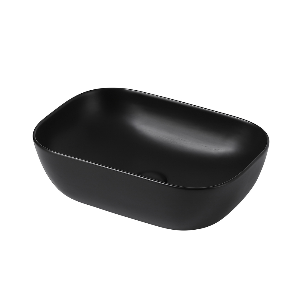 Раковина Abber Rechteck AC2200MB, накладная, 46 х 32.5 х 13.5 см, черная матовая 