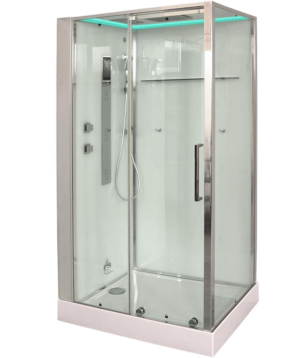 Душевая кабина Timo Premium H-520L /H-520R, 120 x 90 см, c крышей, средний поддон, стекла прозрачные, профиль хром, левый/правый 