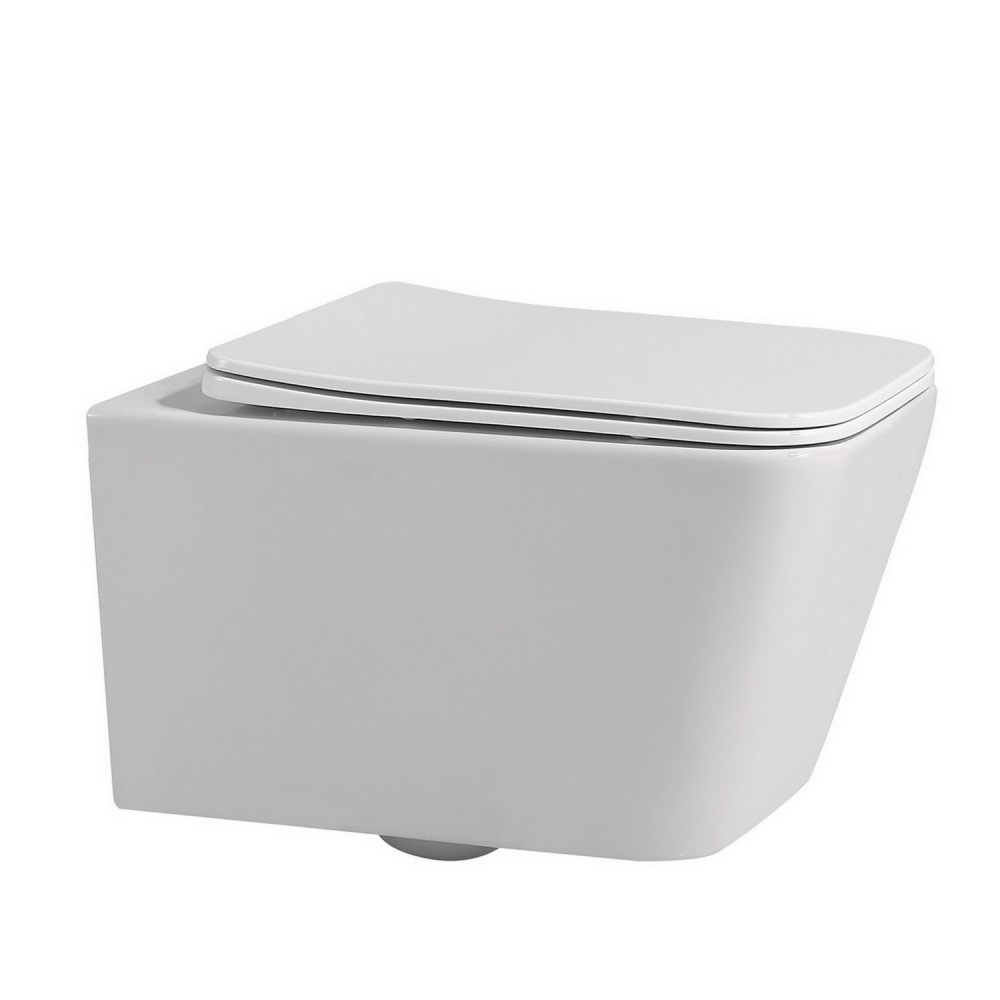 Инсталляция с унитазом Abber Rechteck AC1201-AC0105-AC0120RG, сиденье микролифт, клавиша смыва золото розовое, белый, комплект 