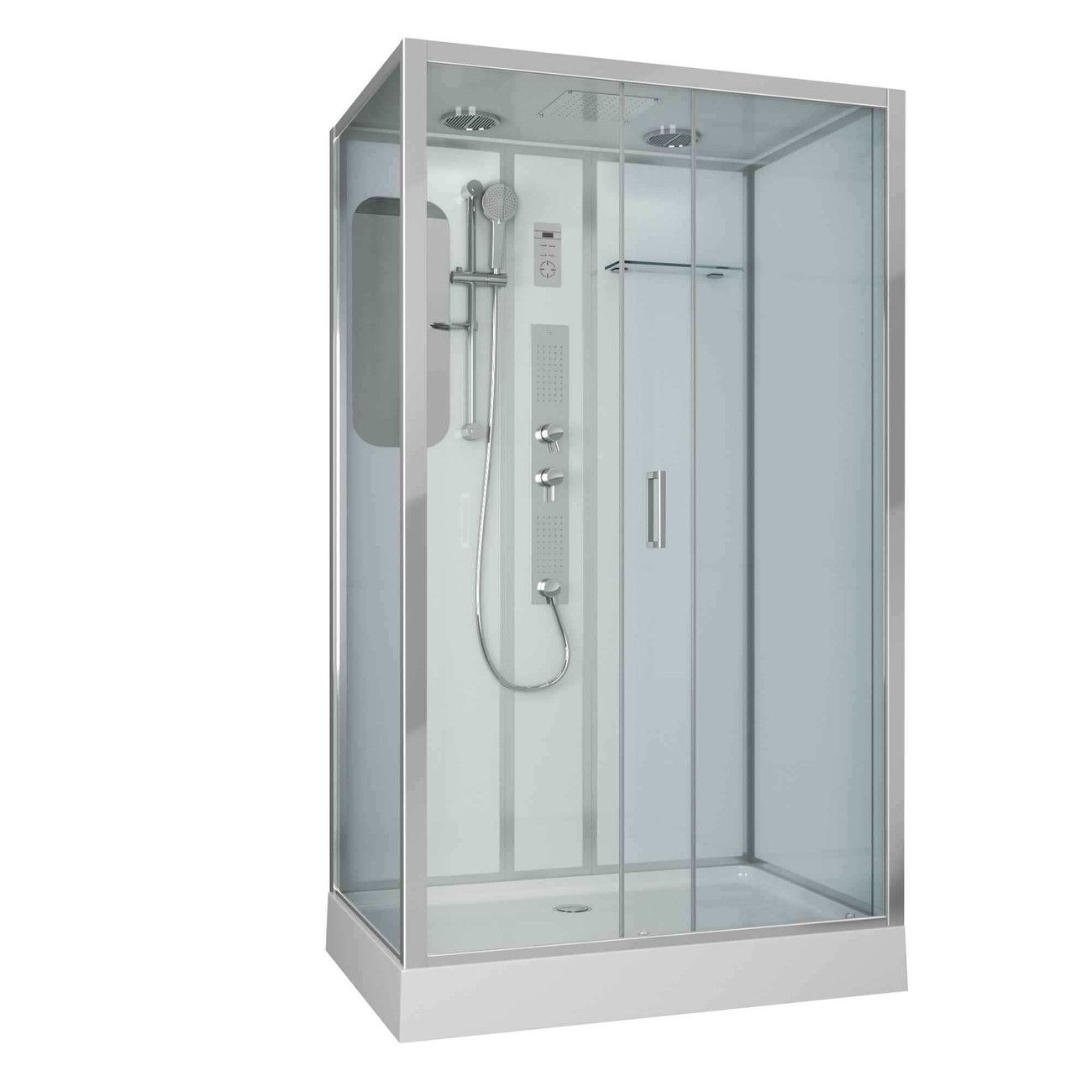 Душевая кабина Niagara Premium NG-6012-01GQR (120х80х210) низкий поддон(16 см),стекло прозрачное,5 мест 