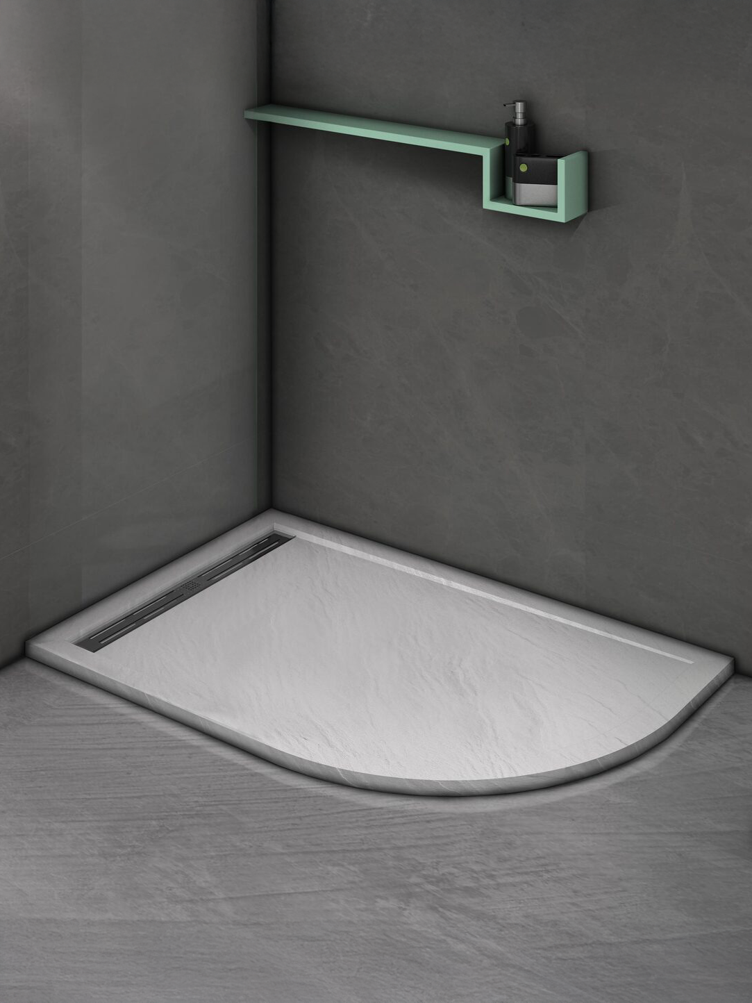 WW SKR12080-WT L/R 1180х780х100 мм Экран для поддона полукруглый 