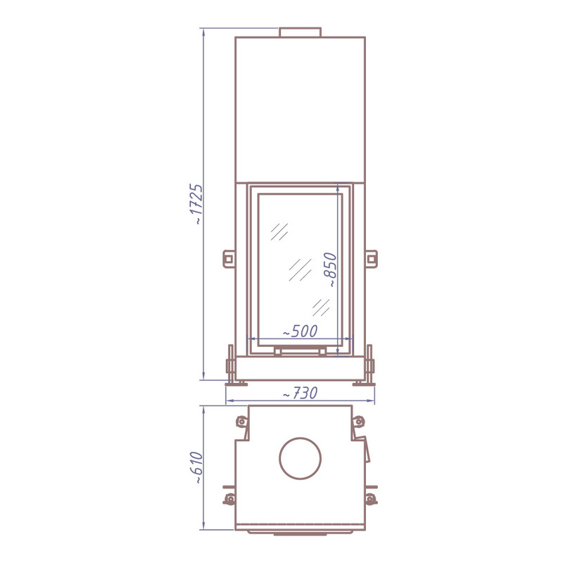 Каминная топка STAV FL 500B 
