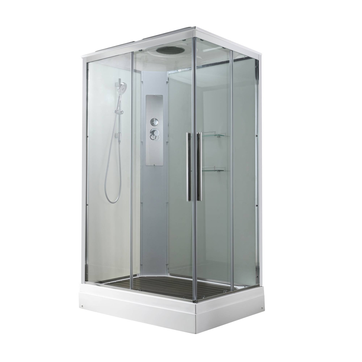 Душевая кабина Avacan K2011 78214, 110 х 90 см, с крышей, поддон низкий, стекло прозрачное, профиль хром 