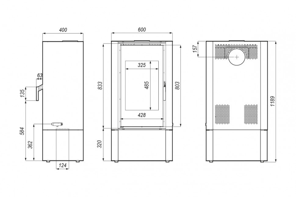 Печь DEFRO HOME SOLUM LOG, 9кВт, белая сталь 