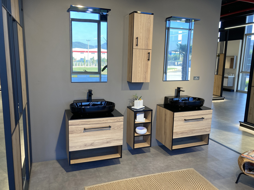 Тумба под раковину Orka Knidos 3001004, 90 см, подвесная, цвет Legnano 
