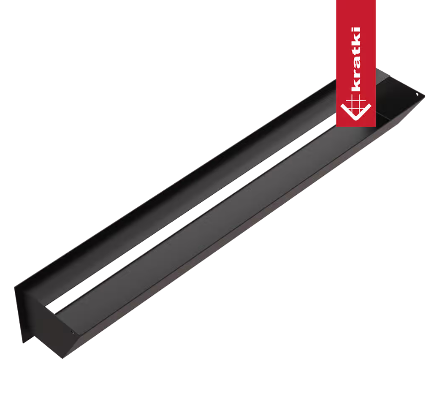 Решётка Kratki Luft 12x80 черная 