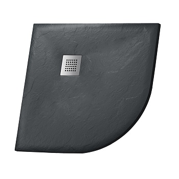 Душевой поддон Grossman Strong GR-S29090 (90х90х2,5) из искусственного камня,1/4 круга,графит,1 место 