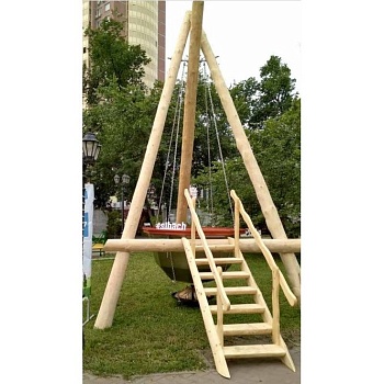 Банный чан Илья Муромец на бревнах 