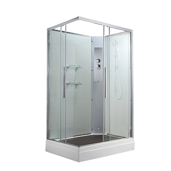 Душевая кабина Avacan K2012N 78218, 120 х 90 см, без крыши, поддон низкий, стекло прозрачное, профиль хром 