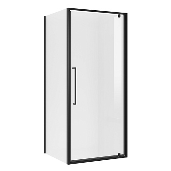 Душевое ограждение Niagara Nova NG-85-8AB-A80B-34 (80х80х195) квадрат,черный матовый,дверь распашная,стекло прозрачное,2 места 