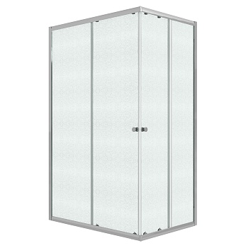 Душевое ограждение Niagara Eco NG-1012-14QMT (120х80х190) прямоугольник,раздвижное,хром,стекло матовое,1 место 