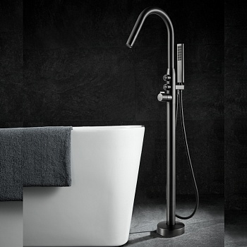 Смеситель Black&White Universe для ванны, напольный, Gun Metal, U7752GM 