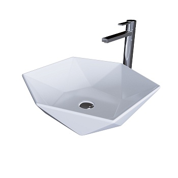 Раковина Grossman Diamond GR-3029 (460х460х150) белая,1 место 
