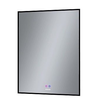 Зеркало PRAGMA-норма BLACK (600*800*45) LED с сенсорным выключателем и подогревом 