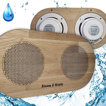 Динамик для сауны Steam & Water Двойной полукруглый SW 525 white 