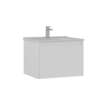 Тумба с раковиной Orka Likya 5002494, 65 см, подвесная, цвет белый матовый 