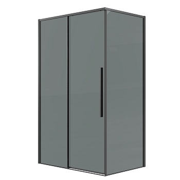 Душевое ограждение Grossman Galaxy 100.K33.01.120.42.10-200.K33.01.100.42.10 (120х100х195) раздвижная,графит сатин,стекло тонированное,2 места 