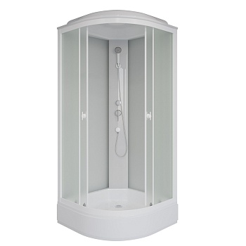 Душевая кабина Niagara Promo P90/26/MT, 90 x 90 см, с крышей, стекло матовое, профиль белый 
