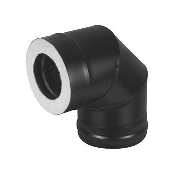 Сэндвич-колено KERABLACK (AISI 430 1,0мм/0,5мм) 90* 3S д.150х250 