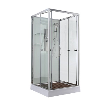 Душевая кабина AvaCan V2080N 78239, 80 x 80 см, без крыши, поддон низкий, стекло прозрачное, профиль хром 