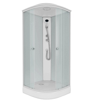 Душевая кабина Niagara Promo P90/13/MT, 90 x 90 см, с крышей, стекло матовое, профиль белый 