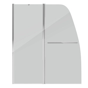 Шторка для ванны Grossman GR-100/2 (140х120) распашная,хром,стекло прозрачное,1 место 
