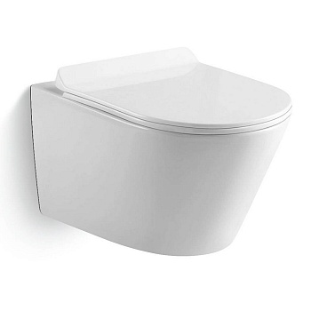 Подвесной унитаз Black&White Universe W-703, безободковый 