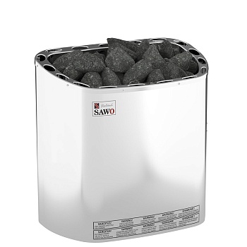 Электрическая печь SAWO SCANDIA SCA-60NS-Z (6 кВт, внутри оцинковка, снаружи нержавейка), выносной пульт (пульт и блок мощности докупаются отдельно) 