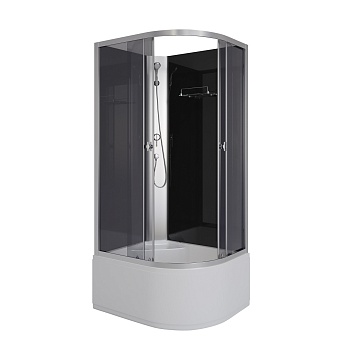 Душевая кабина Niagara Eco E100/80/40L/TN/BK/E100/80/40R/TN/BK, 100 x 80 см, без крыши, стекло тонированное, профиль хром, левая/правая 