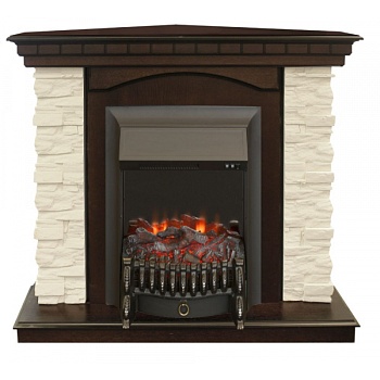 Электрокамин Elford Corner STD/EUG AO с очагом Fobos s Lux BL/BR 
