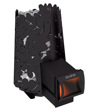 Дровяная печь для бани Grill’D Dubravo mini Long (дверца со стеклом) 