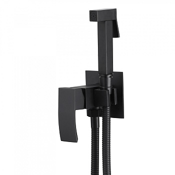Гигиенический душ Abber Wasserfall, AF8625B, со смесителем, черный матовый 