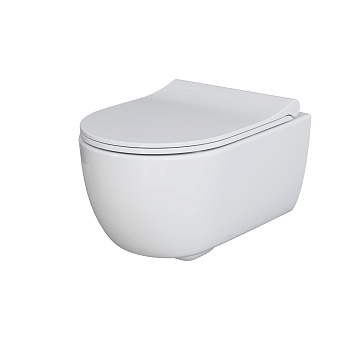 Унитаз Abner 103T20001R (545*360*330) БЕЛЫЙ подвесной БЕЗОБОДКОВЫЙ, 1 место 
