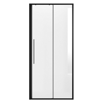 Дверь в нишу Niagara Nova NG-84-10AB (100х195) черный матовый,стекло прозрачное,дверь раздвижная,1 место 
