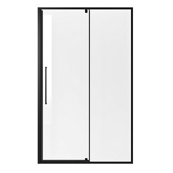 Дверь в нишу Niagara Nova NG-85-12AB (120х195) черный матовый,стекло прозрачное,дверь распашная,1 место 