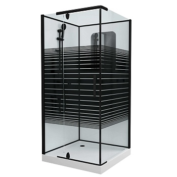 Душевая кабина Grossman 100 x 100 см, квадратная, черный, левая/правая 