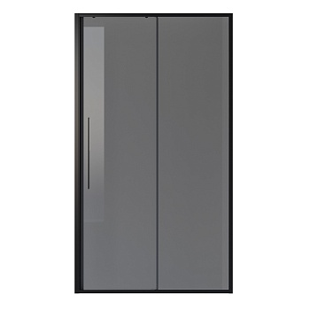 Дверь в нишу Niagara Nova NG-85-14TB (140х195) черный матовый,стекло тонированное,дверь раздвижная,1 место 