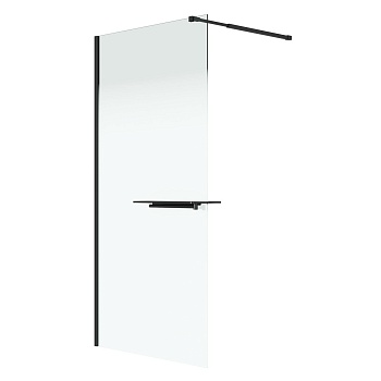Душевая перегородка Niagara Nova NG-582-12BLACK (120х200) черный матовый,стекло белый градиент,1 место 